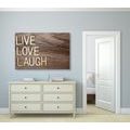 QUADRO CON LE PAROLE "LIVE LOVE LAUGH" - QUADRI CON SCRITTE E CITAZIONI - QUADRI