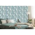 SELF ADHESIVE WALLPAPER MAGICAL LILY IN BLUE VERSION - SELF-ADHESIVE WALLPAPERS - WALLPAPERS