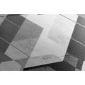 CANVAS PRINT ABSTRACT GEOMETRY IN BLACK AND WHITE - BLACK AND WHITE PICTURES - PICTURES