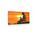 CANVAS PRINT BUDDHA STATUE AT SUNSET - PICTURES FENG SHUI - PICTURES