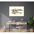 WANDBILD RETRO-FLUGZEUG - VINTAGE- UND RETRO-BILDER - BILDER