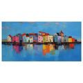 SLIKA ŠARENE KUĆICE IZNAD VODE - ŠARENE KUĆE - SLIKE