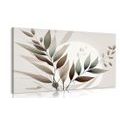 IMPRESSION SUR TOILE FEUILLES MINIMALISTES DANS UN DESIGN BOHÈME - IMPRESSIONS SUR TOILE ARBRES ET FEUILLES - IMPRESSION SUR TOILE