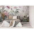 TAPETE IN NATUR GEHÜLLTE BLUMEN MIT ROSA KONTRAST - TAPETEN - 🔥 TOTALAUSVERKAUF