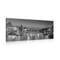 CANVAS PRINT A DAZZLING PANORAMA OF PARIS IN BLACK AND WHITE - BLACK AND WHITE PICTURES - PICTURES