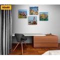 CANVAS PRINT SET BEAUTIFUL TOWN BY THE SEA - SET OF PICTURES - PICTURES