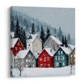 VÁNOČNÍ OBRAZ ZIMNÍ POHÁDKA V HORÁCH - VÁNOČNÍ A ZIMNÍ OBRAZY - OBRAZY