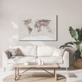 WANDBILD WELTKARTE IN BEIGE - BILDER - 🔥 TOTALAUSVERKAUF