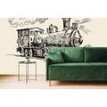 SELF ADHESIVE WALLPAPER TRAIN IN RETRO DESIGN - SELF-ADHESIVE WALLPAPERS - WALLPAPERS