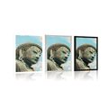 POSTER BUDDHA-STATUE BEIM KIRSCHBAUM - FENG SHUI - POSTER