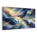 OBRAZ MODROZLATÝ PROUD SVĚTLA - OBRAZY ABSTRAKTNÍ TVARY - OBRAZY
