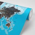 SELF ADHESIVE WALLPAPER MODERN WORLD MAP - SELF-ADHESIVE WALLPAPERS - WALLPAPERS