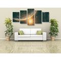 5-PIECE CANVAS PRINT VIEW FROM SPACE - PICTURES OF SPACE AND STARS - PICTURES