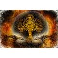 SELF ADHESIVE WALLPAPER RAVENS AND THE TREE OF LIFE - SELF-ADHESIVE WALLPAPERS - WALLPAPERS