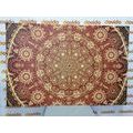 CANVAS PRINT DECORATIVE MANDALA WITH LACE IN BURGUNDY COLOR - PICTURES FENG SHUI - PICTURES