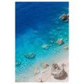 TABLEAU SUR TOILE – BAIGNADE DANS UNE MER CRISTALLINE - TABLEAUX DE LA MER ET DE LA PLAGE - TABLEAUX