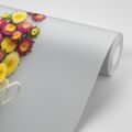 WALL MURAL CUP FULL OF FLOWERS - WALLPAPERS FLOWERS - WALLPAPERS