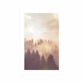 POSTER WITH MOUNT FOG OVER THE FOREST - NATURE - POSTERS