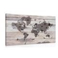 CANVAS PRINT MAP ON A WOODEN BASE - PICTURES OF MAPS - PICTURES