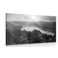 CANVAS PRINT RIVER IN THE MIDDLE OF THE FOREST IN BLACK AND WHITE - BLACK AND WHITE PICTURES{% if product.category.pathNames[0] != product.category.name %} - PICTURES{% endif %}