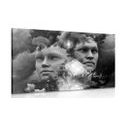 CANVAS PRINT VIRTUAL MIND IN BLACK AND WHITE - BLACK AND WHITE PICTURES - PICTURES