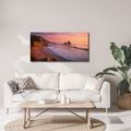 OBRAZ KLIDNÁ PLÁŽ PŘI ÚSVITU - OBRAZY VÝCHOD A ZÁPAD SLUNCE - OBRAZY