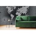 SELF ADHESIVE WALLPAPER OLD MAP ON AN ABSTRACT BACKGROUND IN BLACK AND WHITE - SELF-ADHESIVE WALLPAPERS - WALLPAPERS