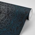 SELF ADHESIVE WALLPAPER ORNAMENTAL MANDALA ON A BLACK BACKGROUND - SELF-ADHESIVE WALLPAPERS - WALLPAPERS