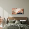 WANDBILD MODERNE KOMPOSITION AUS BLÄTTERN UND KURVEN - WANDBILDER ABSTRAKTE FORMEN - BILDER