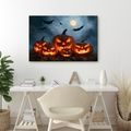 WANDBILD HALLOWEEN-KÜRBISSE UNTER FLEDERMÄUSEN - HALLOWEEN- UND HORROR-BILDER - BILDER