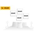 CANVAS PRINT SET FENG SHUI IN WHITE AND YELLOW DESIGN - SET OF PICTURES - PICTURES