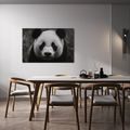WANDBILD NIEDLICHER PANDA IN DER NATUR - BILDER TIERE - BILDER