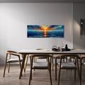 OBRAZ DRAMATICKÁ OBLOHA A VLNY - OBRAZY VÝCHOD A ZÁPAD SLUNCE - OBRAZY