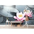 WALL MURAL LOTUS FLOWER IN THE LAKE - WALLPAPERS FLOWERS - WALLPAPERS