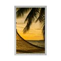 AFFICHE HAMAC SUR LA PLAGE - NATURE - AFFICHES