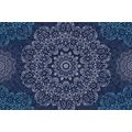 TAPETE BLAUES MANDALA MIT ABSTRAKTEM MUSTER - TAPETEN MIT FENG SHUI-MOTIVEN - TAPETEN