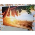CANVAS PRINT SUNRISE ON A CARIBBEAN BEACH - PICTURES OF NATURE AND LANDSCAPE{% if product.category.pathNames[0] != product.category.name %} - PICTURES{% endif %}