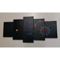 5-PIECE CANVAS PRINT LUXURIOUS MANDALA - PICTURES FENG SHUI - PICTURES