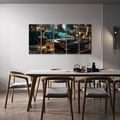 5-DÍLNÝ OBRAZ ELEGANCE WHISKY A GRAMOFONU - HUDEBNÍ OBRAZY - OBRAZY