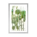 AFFICHE AVEC MONTURE VERT ABSTRACTION DES ARBRES - DE NOTRE ATELIER - AFFICHES