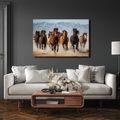 OBRAZ DIVOKÝ BĚH KONÍ KRAJINOU - OBRAZY KONĚ - OBRAZY