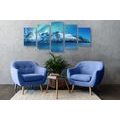 5-PIECE CANVAS PRINT ARCTIC NORTHERN LIGHTS - PICTURES OF NATURE AND LANDSCAPE - PICTURES