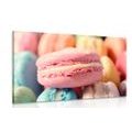 CANVAS PRINT COLORFUL MACARONS - PICTURES OF FOOD AND DRINKS - PICTURES