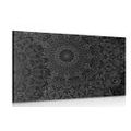 WANDBILD STILVOLLES MANDALA IN SCHWARZ-WEISS - BILDER MIT FENG SHUI-MOTIVEN - BILDER