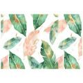 TAPETA AKVARELOVÉ ZELENO-BROSKVOVÉ LISTY - TAPETY LISTY - TAPETY