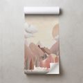 SAMOLEPÍCÍ TAPETA PASTELOVÉ HORSKÉ PANORAMA - DĚTSKÉ TAPETY - TAPETY