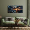 OBRAZ BOUŘKOVÉ MRAKY NAD OCEÁNEM - OBRAZY VÝCHOD A ZÁPAD SLUNCE - OBRAZY