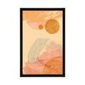 POSTER MODELE MODERNE PEACH FUZZ - FORME ABSTRACTE - POSTERE