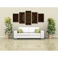 5-PIECE CANVAS PRINT VINTAGE MANDALA IN INDIAN STYLE - PICTURES FENG SHUI - PICTURES