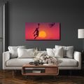 OBRAZ BASKETBALISTA V ZÁPADU SLUNCE - OBRAZY LIDÍ - OBRAZY